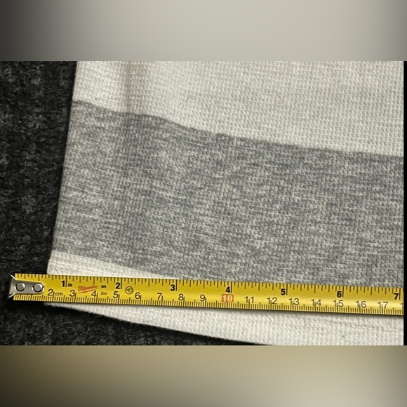 Express Men's Gray and White Striped Shirt . - Picture 8 of 13